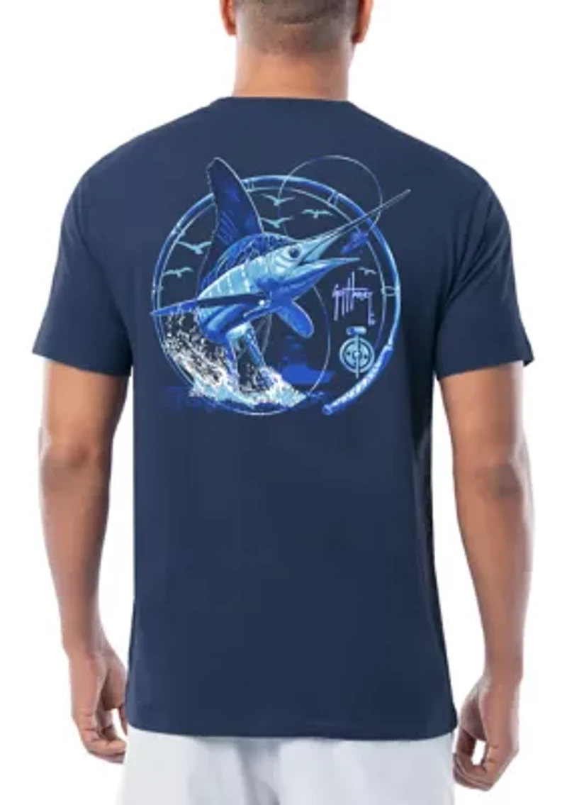 Men's Short Sleeve White Night Graphic T-Shirt