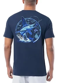 Men's Short Sleeve White Night Graphic T-Shirt