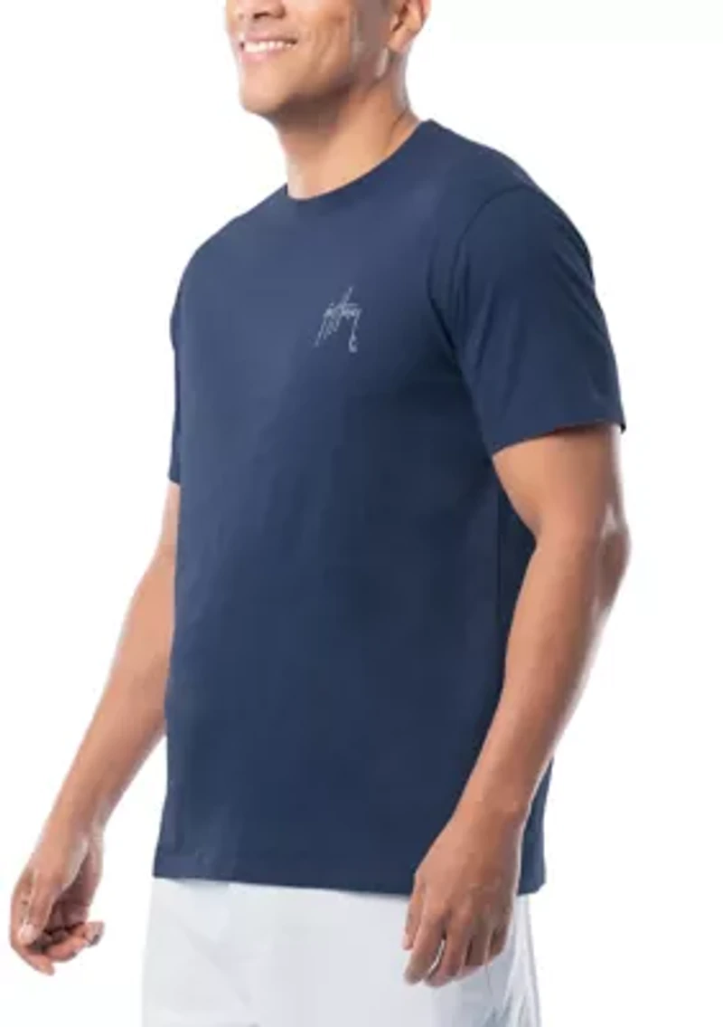 Men's Short Sleeve White Night Graphic T-Shirt