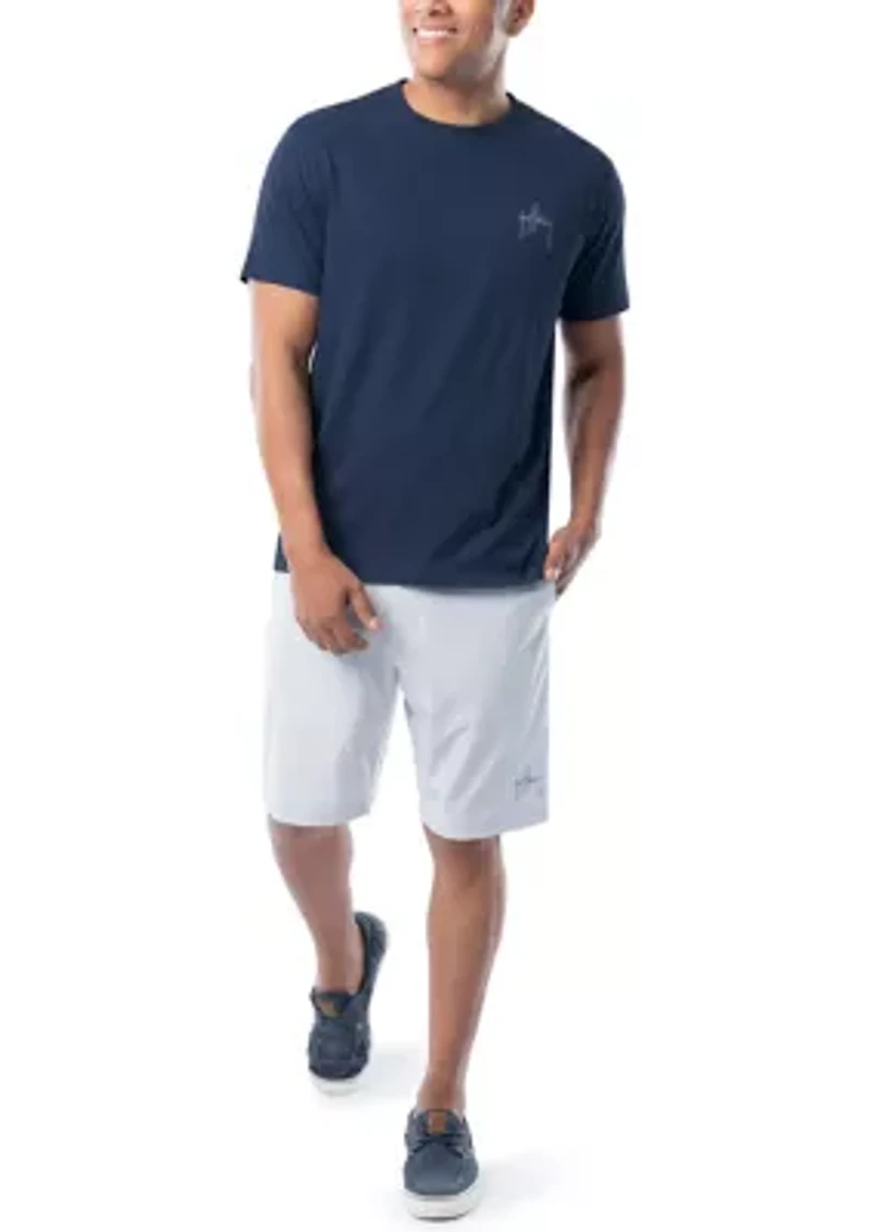 Men's Short Sleeve White Night Graphic T-Shirt