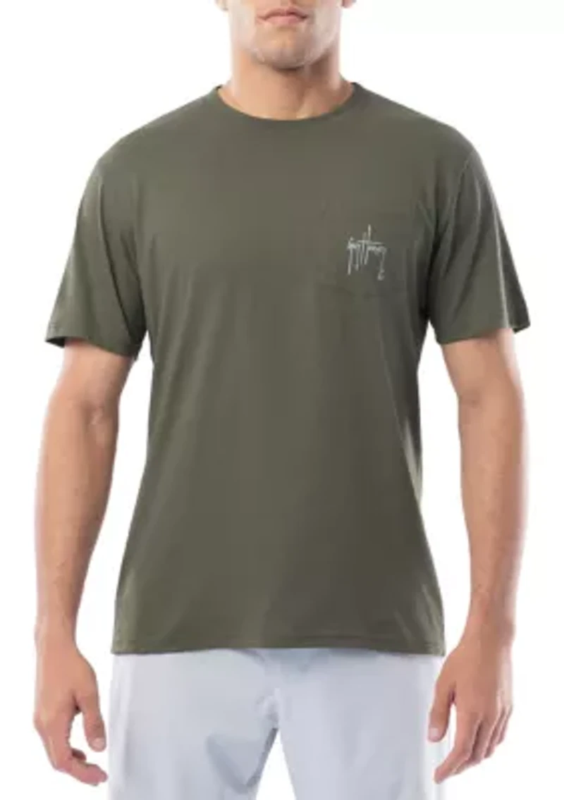 Men's Graphic Short Sleeve Lightweight Diamond Stencil T-Shirt