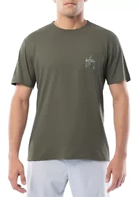 Men's Graphic Short Sleeve Lightweight Diamond Stencil T-Shirt