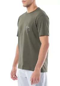 Men's Graphic Short Sleeve Lightweight Diamond Stencil T-Shirt