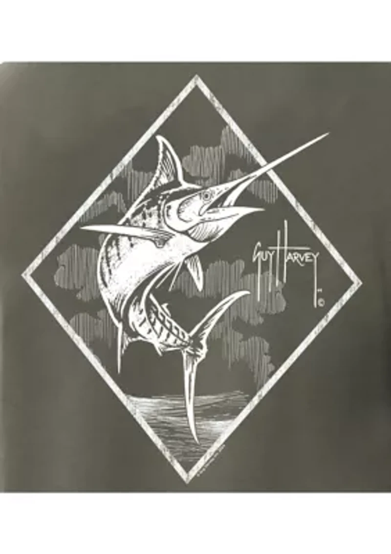 Men's Graphic Short Sleeve Lightweight Diamond Stencil T-Shirt