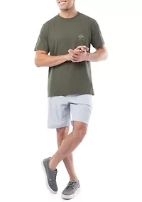 Men's Graphic Short Sleeve Lightweight Diamond Stencil T-Shirt