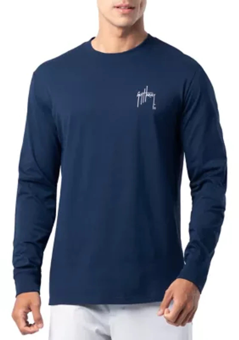 Men's Graphic Long Sleeve Slam Stencil T-Shirt