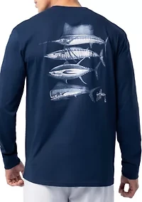 Men's Graphic Long Sleeve Slam Stencil T-Shirt