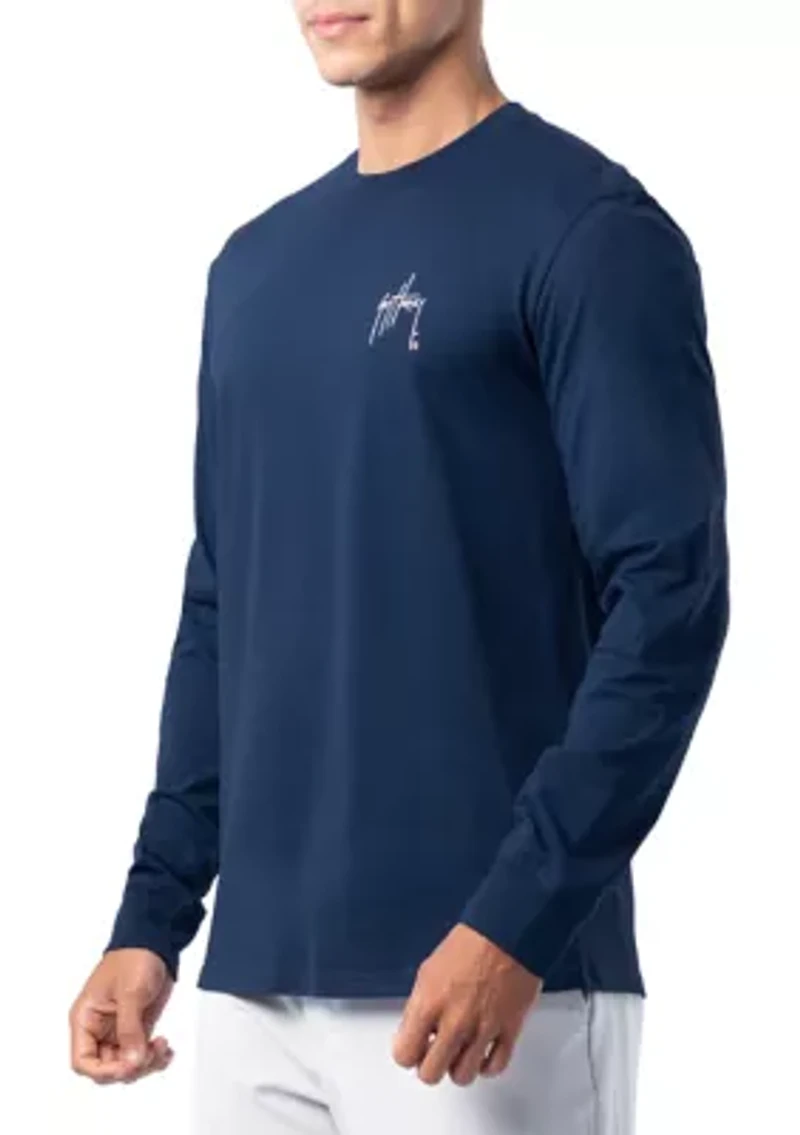 Men's Graphic Long Sleeve Slam Stencil T-Shirt