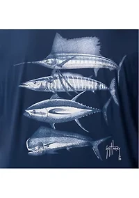 Men's Graphic Long Sleeve Slam Stencil T-Shirt