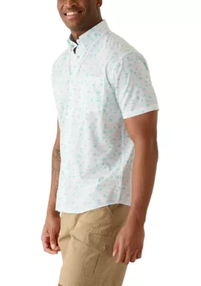 Men's Eco Angler Printed Perforated Shirt