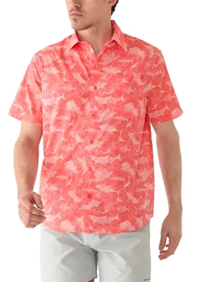 Men's Eco Angler Maritime Motif Fishing Shirt