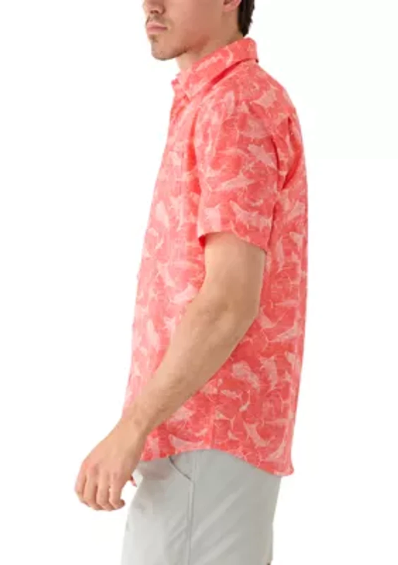 Men's Eco Angler Maritime Motif Fishing Shirt