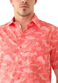 Men's Eco Angler Maritime Motif Fishing Shirt