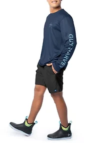 Men's Eco Cast Gradient Slam Sun Graphic Shirt