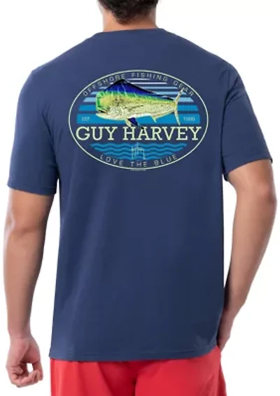 Men's Retro Style Mahi Graphic Short Sleeve Pocket T-Shirt