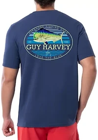Men's Retro Style Mahi Graphic Short Sleeve Pocket T-Shirt