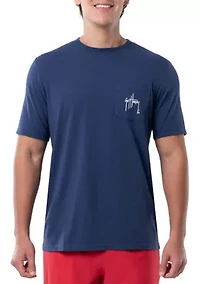 Men's Retro Style Mahi Graphic Short Sleeve Pocket T-Shirt