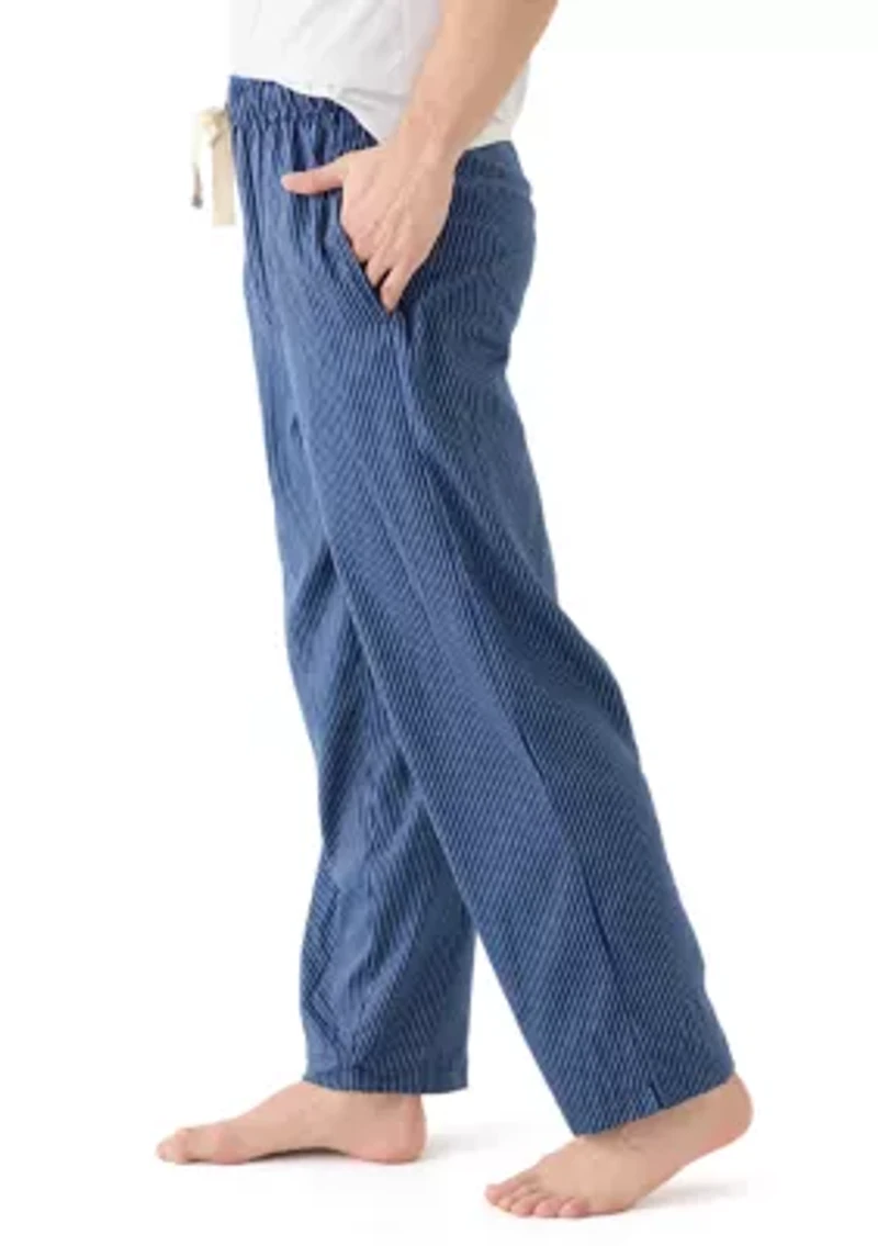 Navy Stripe Woven Pajama Pants
