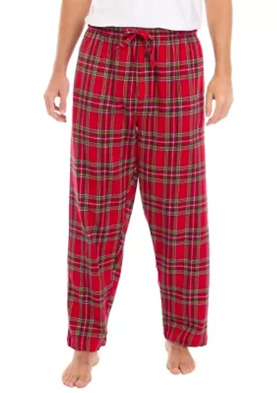 Plaid Printed Flannel Pants