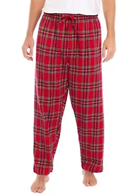 Plaid Printed Flannel Pants