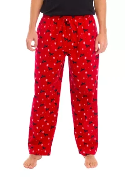 Printed Flannel Pajama Pants