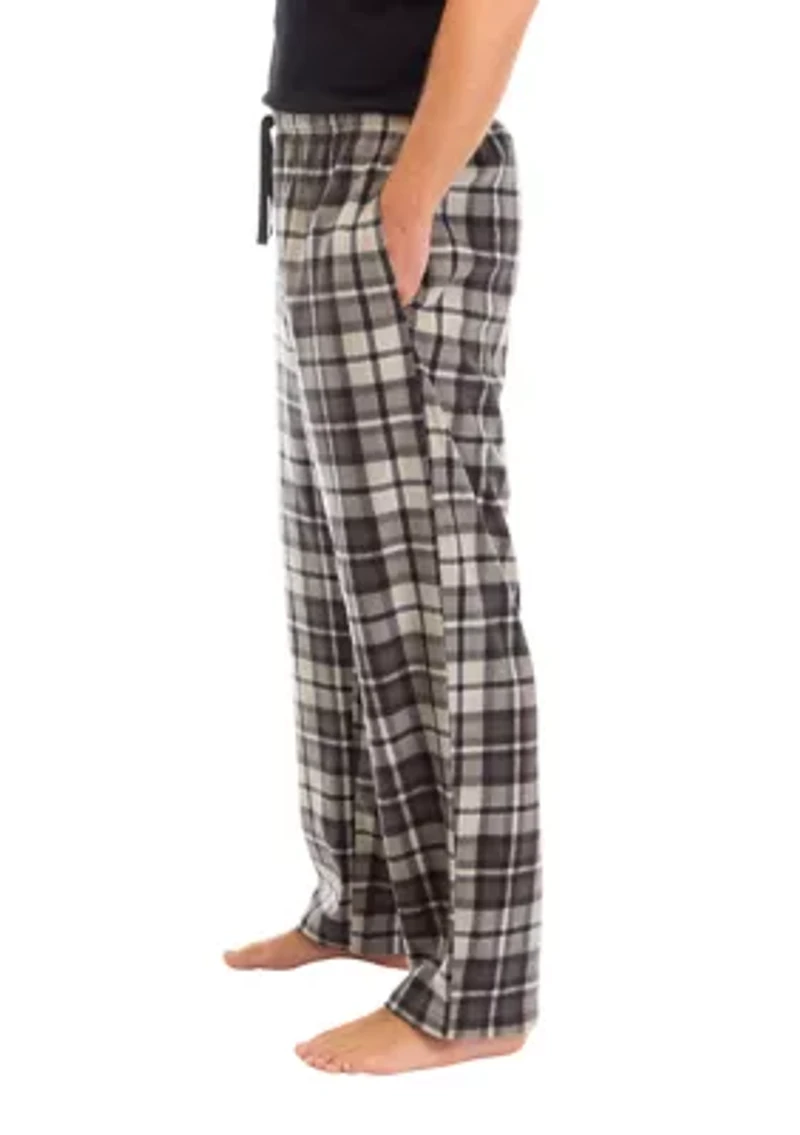 Plaid Printed Microfleece Pants