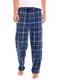 Plaid Printed Microfleece Pants
