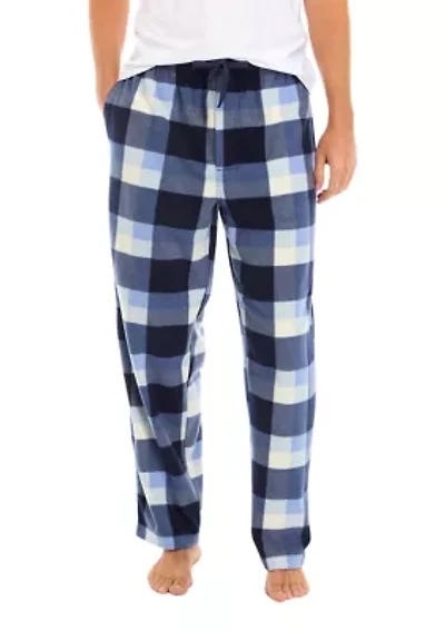 Check Printed Microfleece Pants