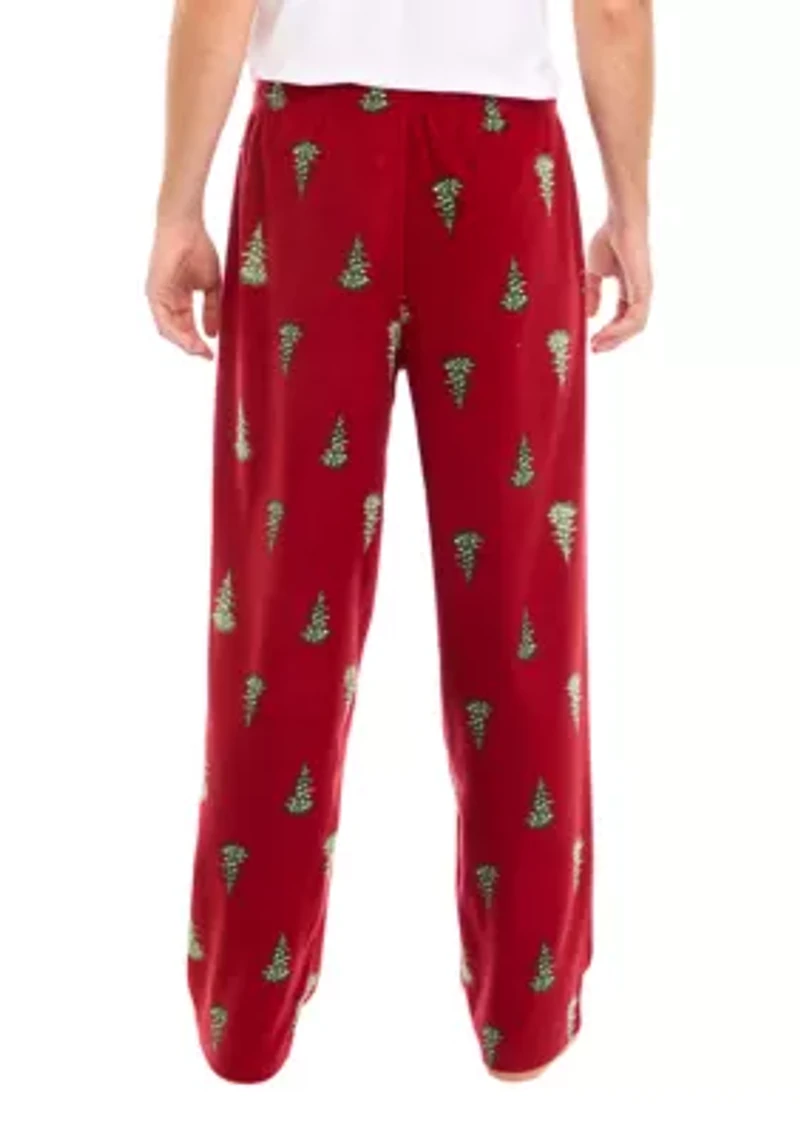 Tree Printed Microfleece Pants