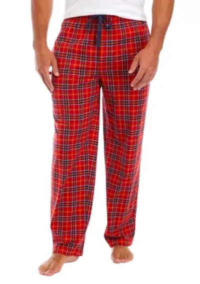 Plaid Printed Knit Pajama Pants
