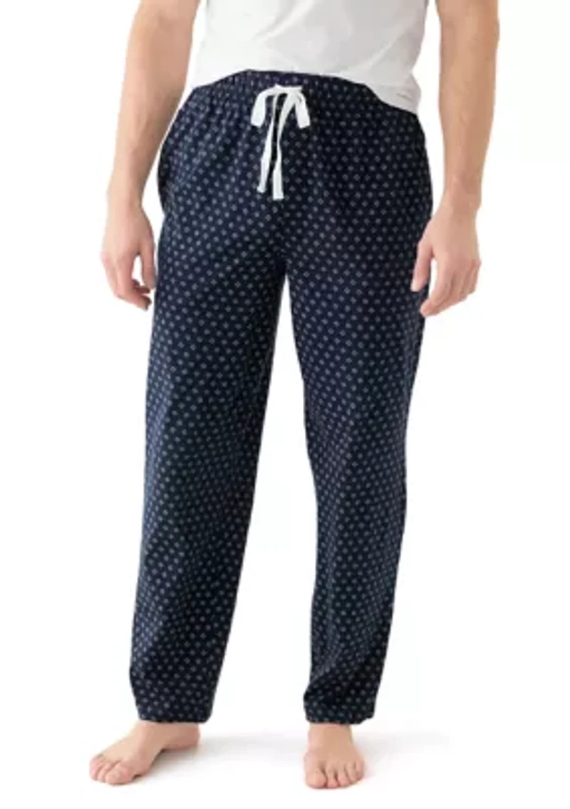 Navy Neat Printed Woven Pajama Pants
