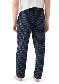Navy Neat Printed Woven Pajama Pants