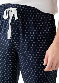 Navy Neat Printed Woven Pajama Pants