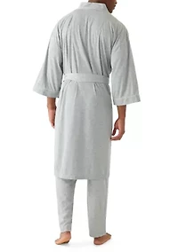 Men's Interlock Kimono Knit Robe