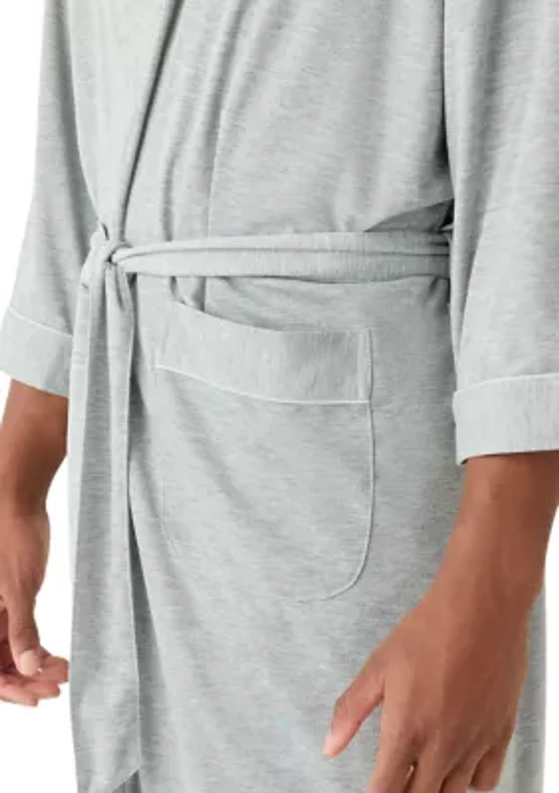 Men's Interlock Kimono Knit Robe