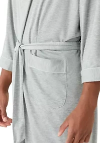 Men's Interlock Kimono Knit Robe