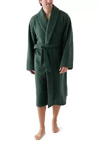 Men's Bouclé Fleece Shawl Robe