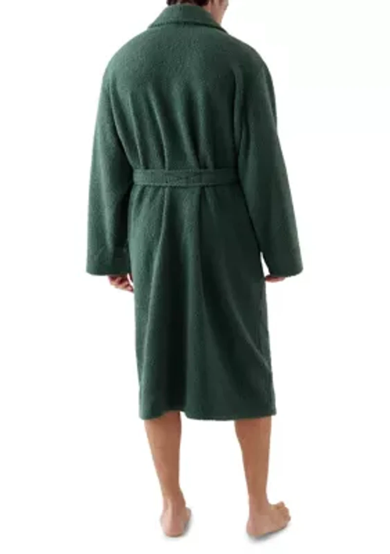 Men's Bouclé Fleece Shawl Robe