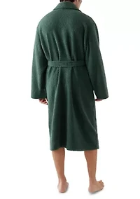 Men's Bouclé Fleece Shawl Robe