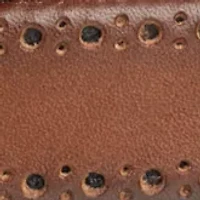 Men's 35 Millimeter Perfed Edge Smooth Leather Belt with Polished Nickel Buckle