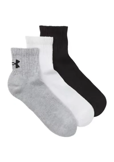 Training Cotton Quarter Socks - 6 Pack