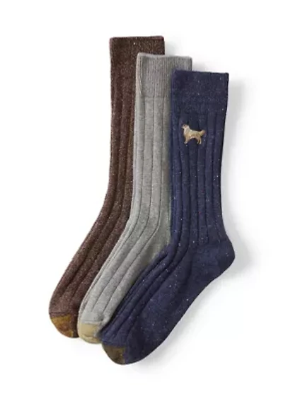 3-Pack Hampton Embroidery Socks