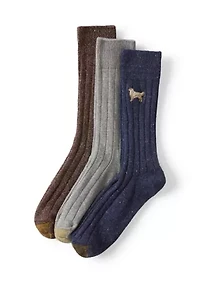 3-Pack Hampton Embroidery Socks