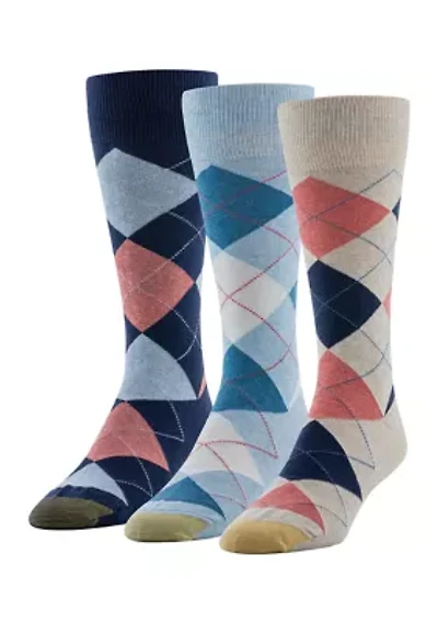 Set of 3 Printed Crew Socks 