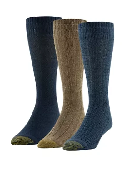 Premium Texture Crew Socks - 3 Pack