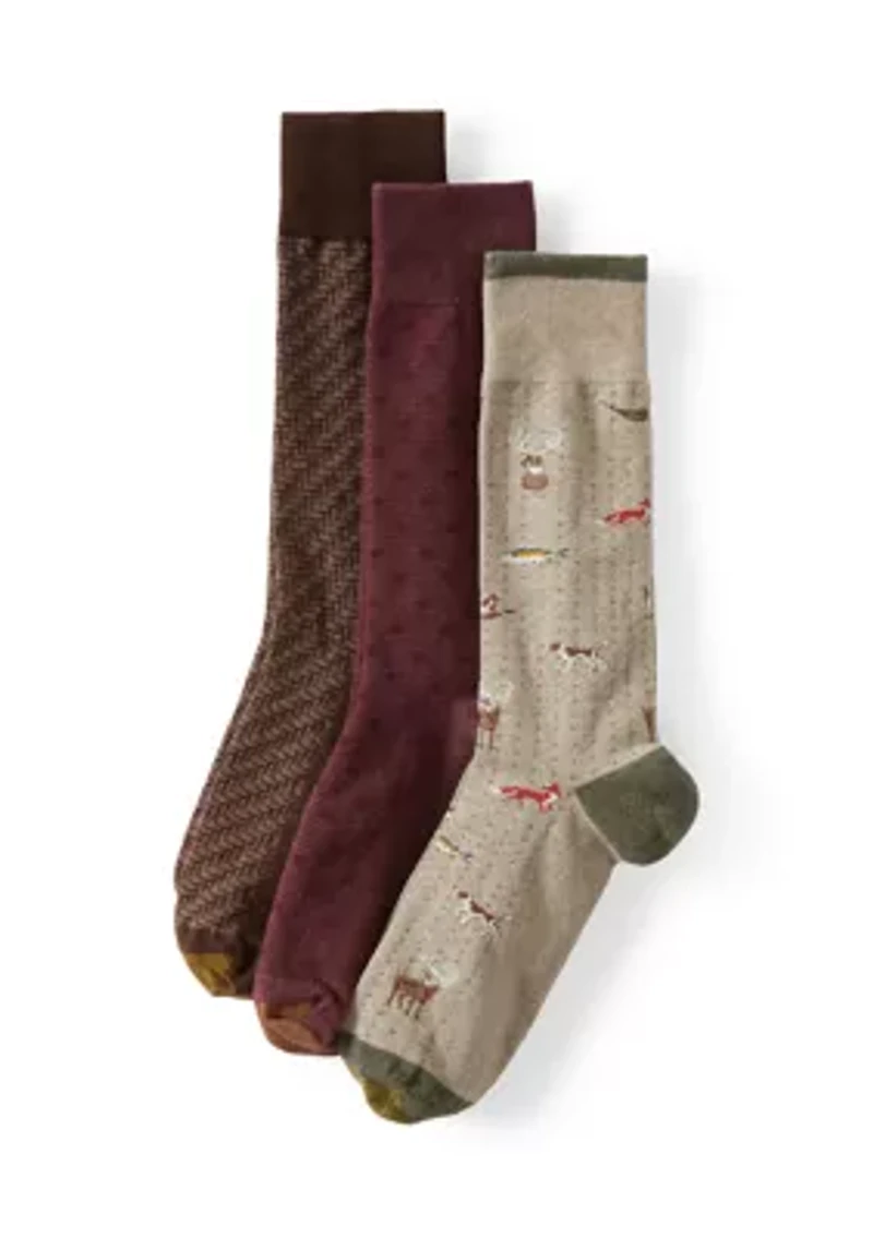 3-Pack Outdoorsman Crew Socks