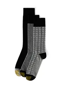 Men's Houndstooth Plaid Crew Socks