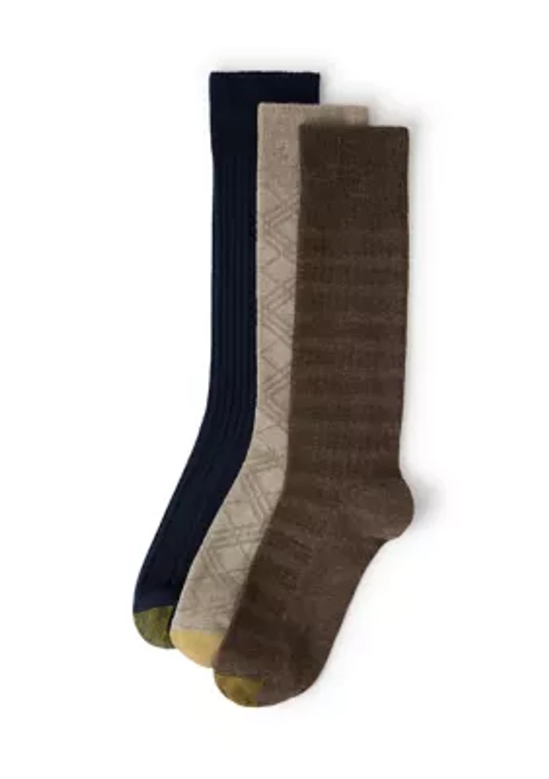 Men's Dress Crew Socks, 3 Pairs