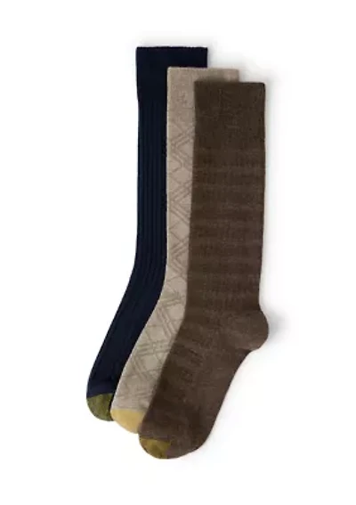 Men's Dress Crew Socks, 3 Pairs