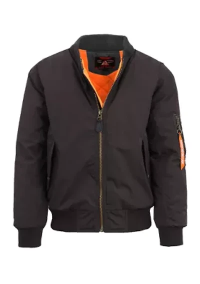 Men's Mid-Weight Aviator Flight Bomber Jacket